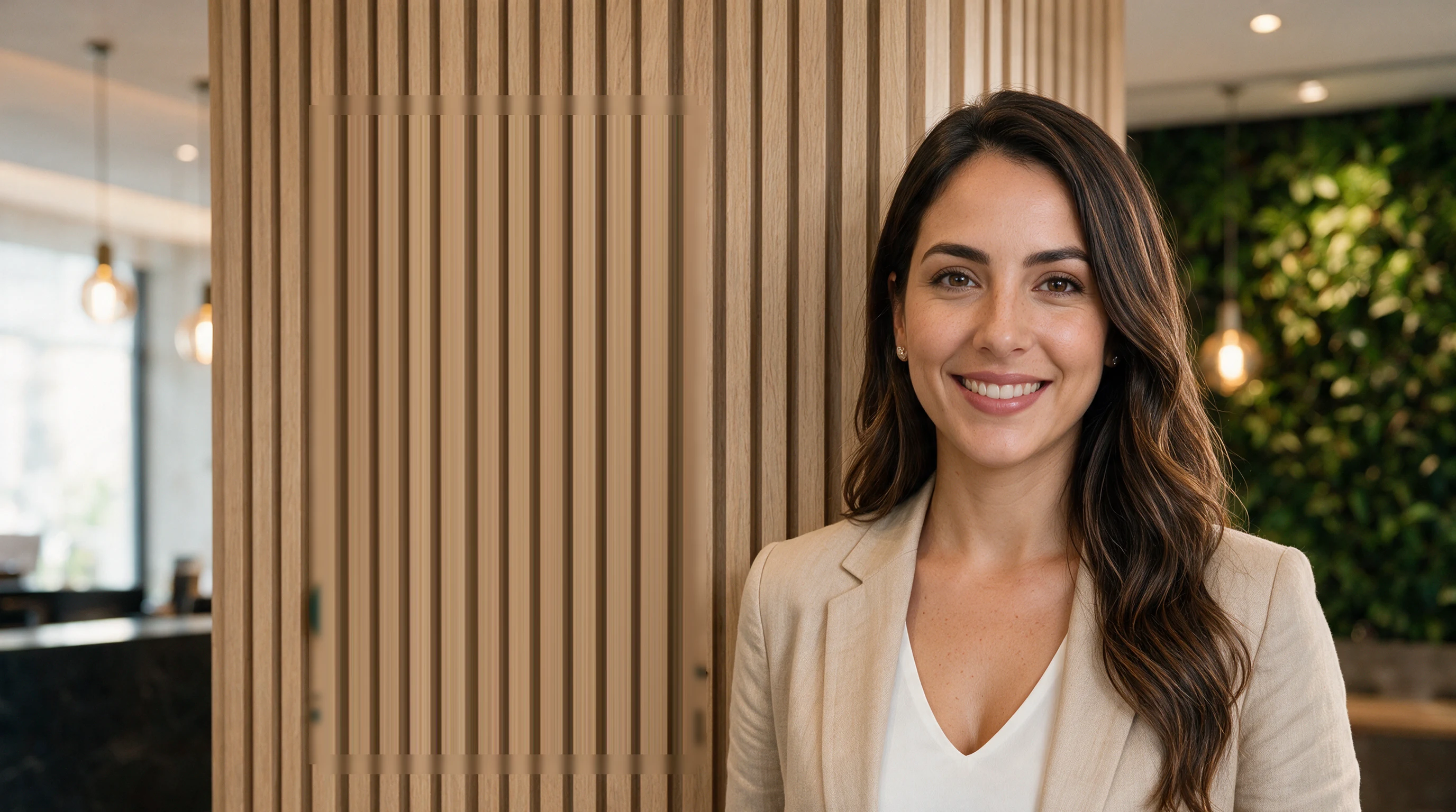 Átria em uma portaria premium com encomendas etiquetadas